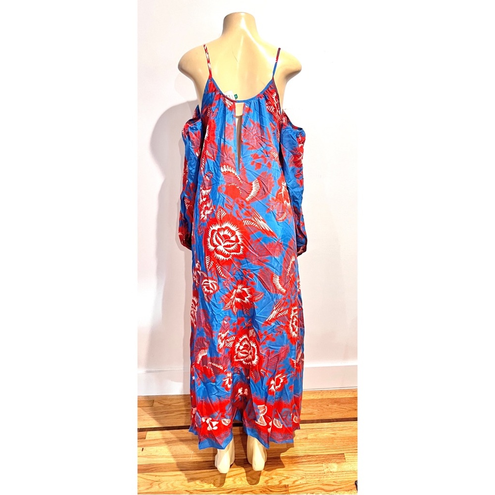 FARM Rio Blue & Red Floral Maxi Dress - Picture 6 of 9